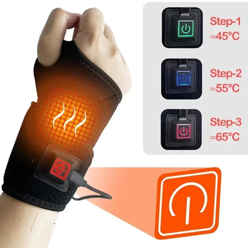 Wrist Wraps - Heizende Handmassagegerät-Handgelenkschützer, Sportstützbandage, atmungsaktive Handgelenksbandage für