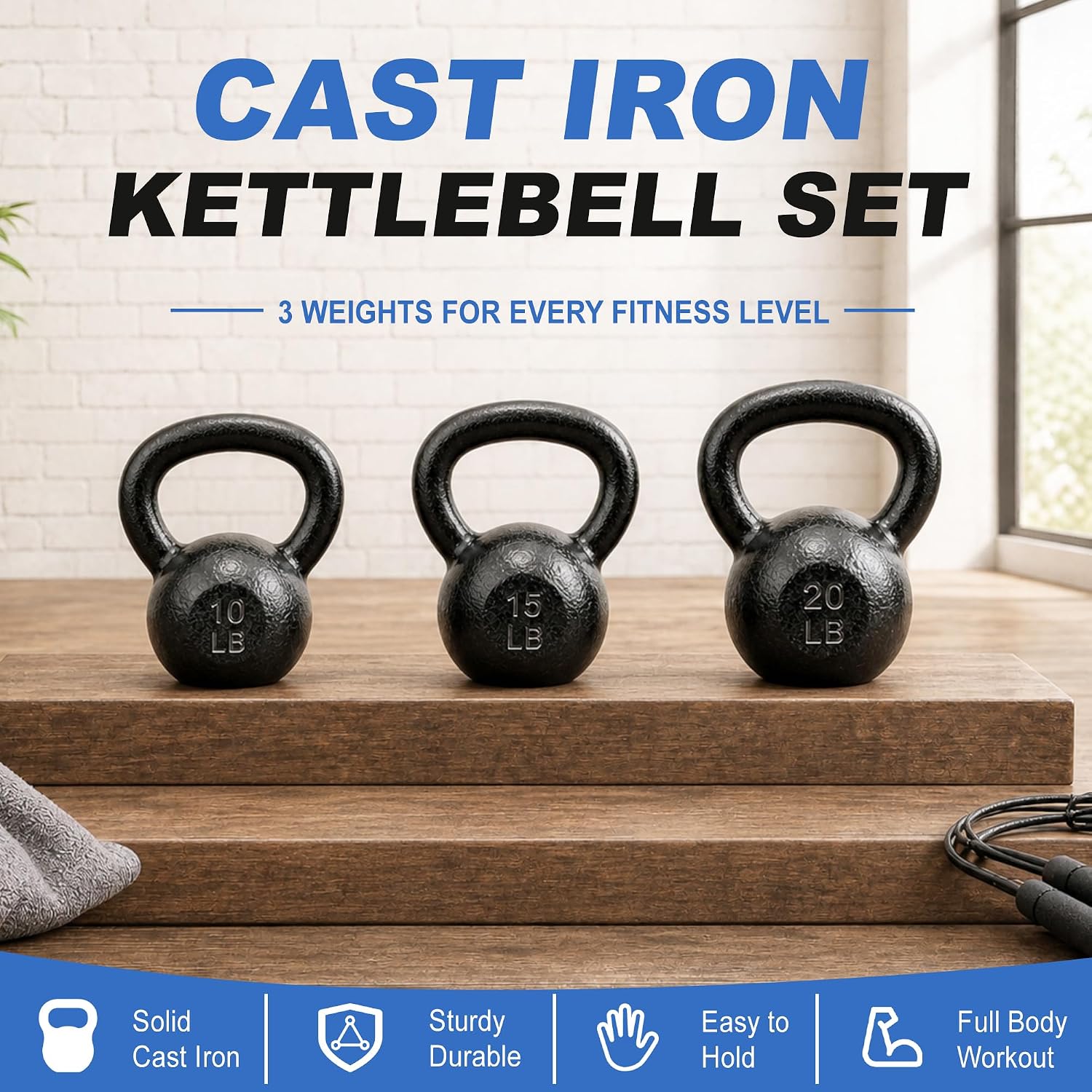 Gusseiserne Kettlebells 5-50 L – Kettlebell Bewertung und Preis